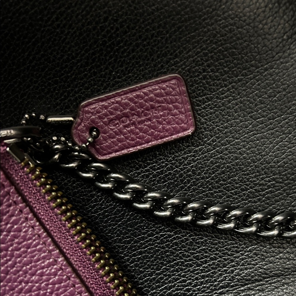 Coach 2019 Nolita Plum Studded Leather Bag in EUC - Picture 7 of 8